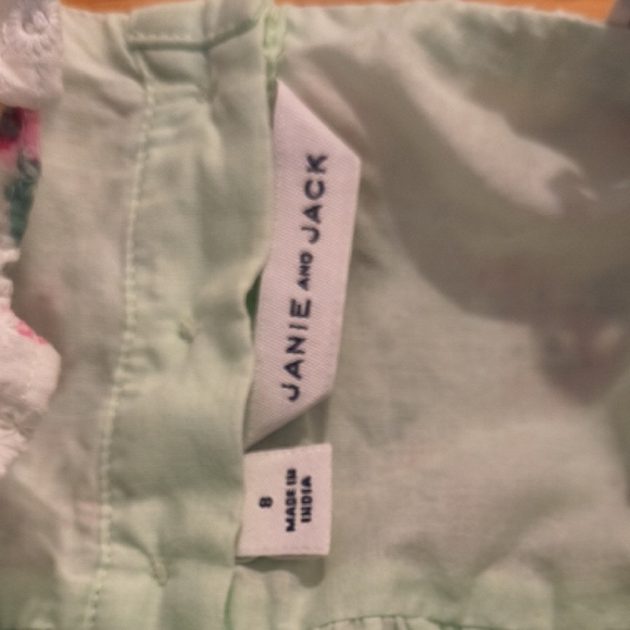 Janie and Jack, Floral Pink and Green Dress, Size 8, EUC - Picture 2 of 5